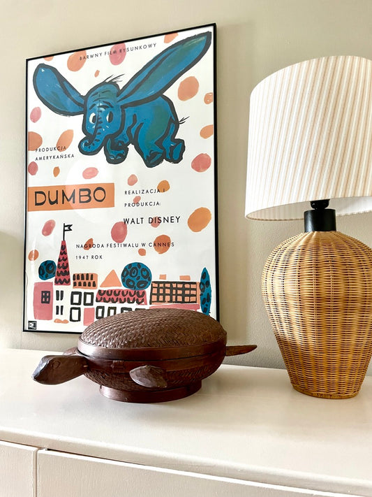 Flettet havskildpadde - opbevaringskurv i mørk flet