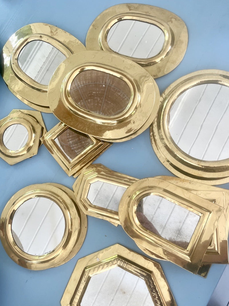 Indisk ovalt vintage spejl