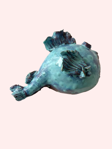 Håndlavet pindsvinfisk no. 10 〰️ vægophæng
