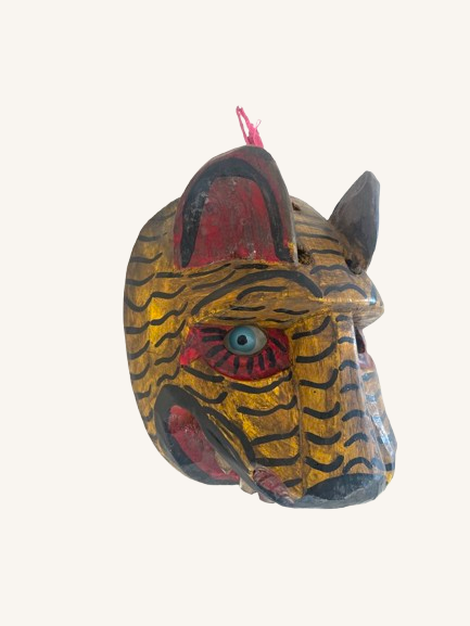 Hand Carved Mask ~ Yellow Jaguar