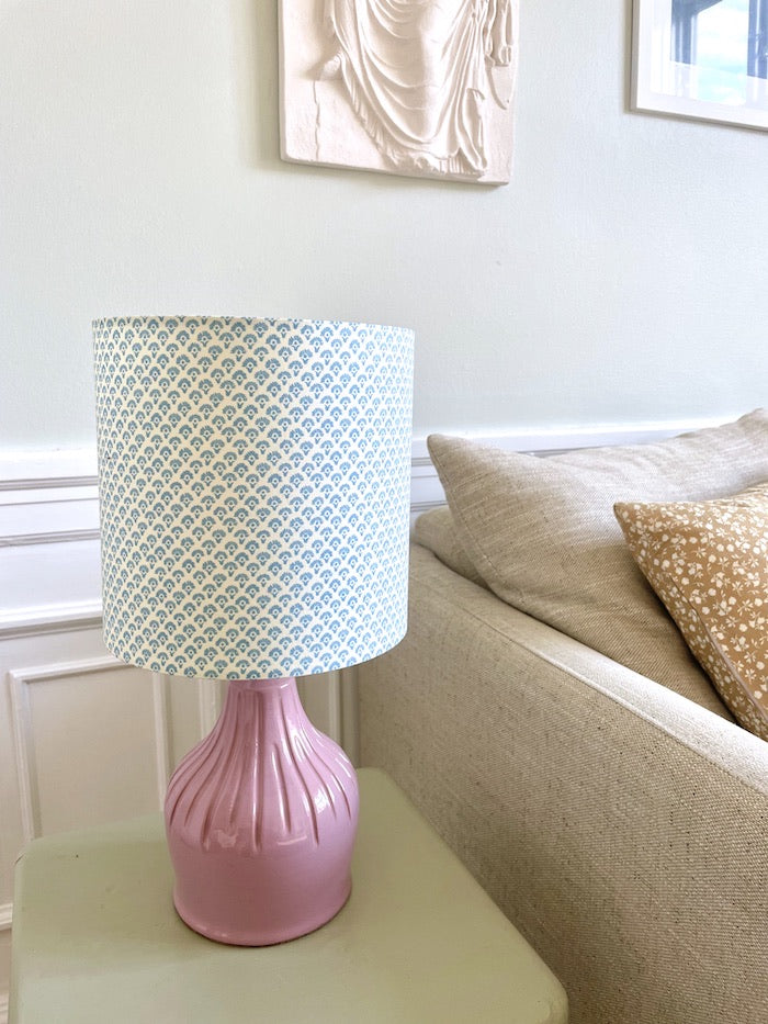 Dansk keramik bordlampe i lyserød
