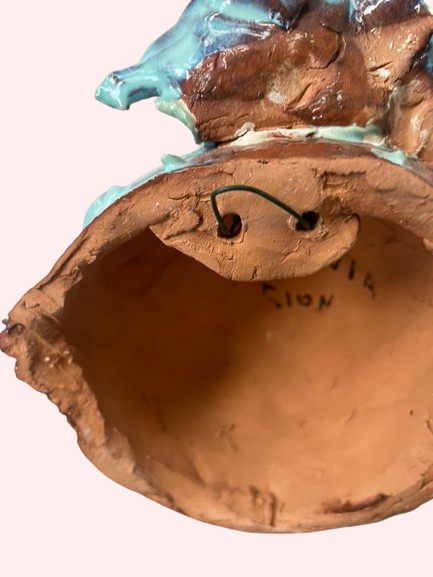 Håndlavet pindsvinfisk no. 9 〰️ vægophæng