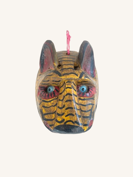 Hand Carved Mask ~ Yellow Jaguar