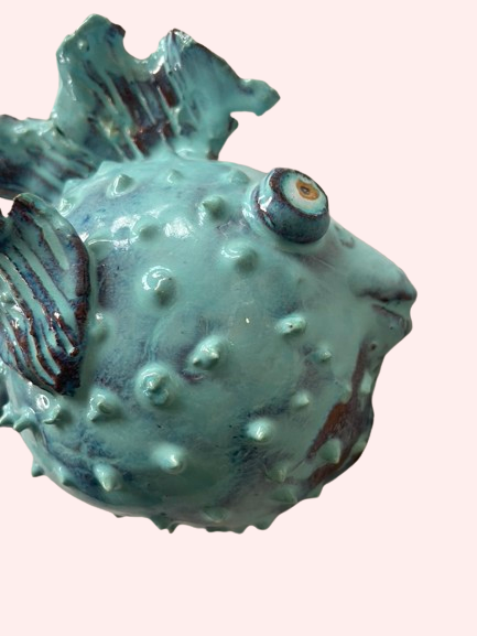 Håndlavet pindsvinfisk no. 8 〰️ vægophæng