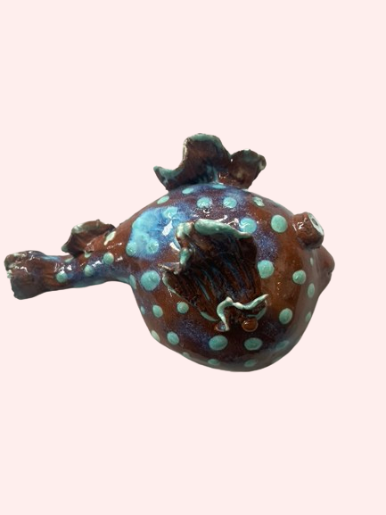 Håndlavet pindsvinfisk no. 9 〰️ vægophæng