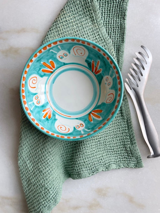 Amalfi håndmalet skål | Snegle