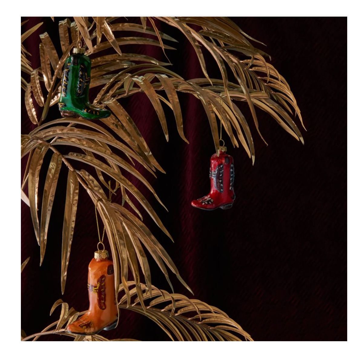 COWBOY BOOTS ORNAMENT 〰️ 3 PCS.