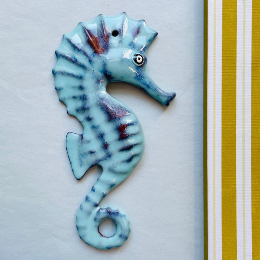 Handmade Seahorse Turquoise ~ Wall hanging