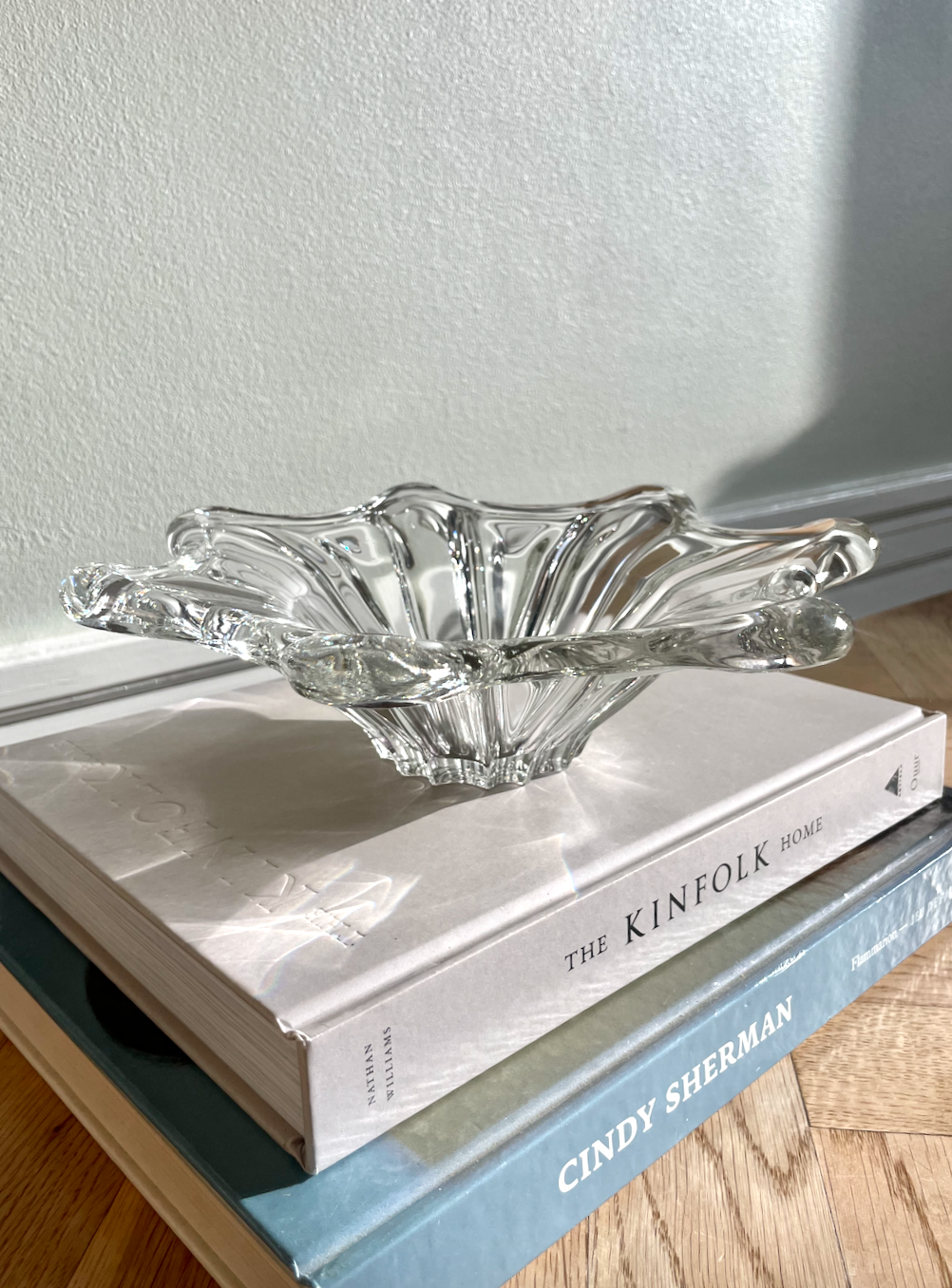 Vintage candy bowl ~ Pink / clear