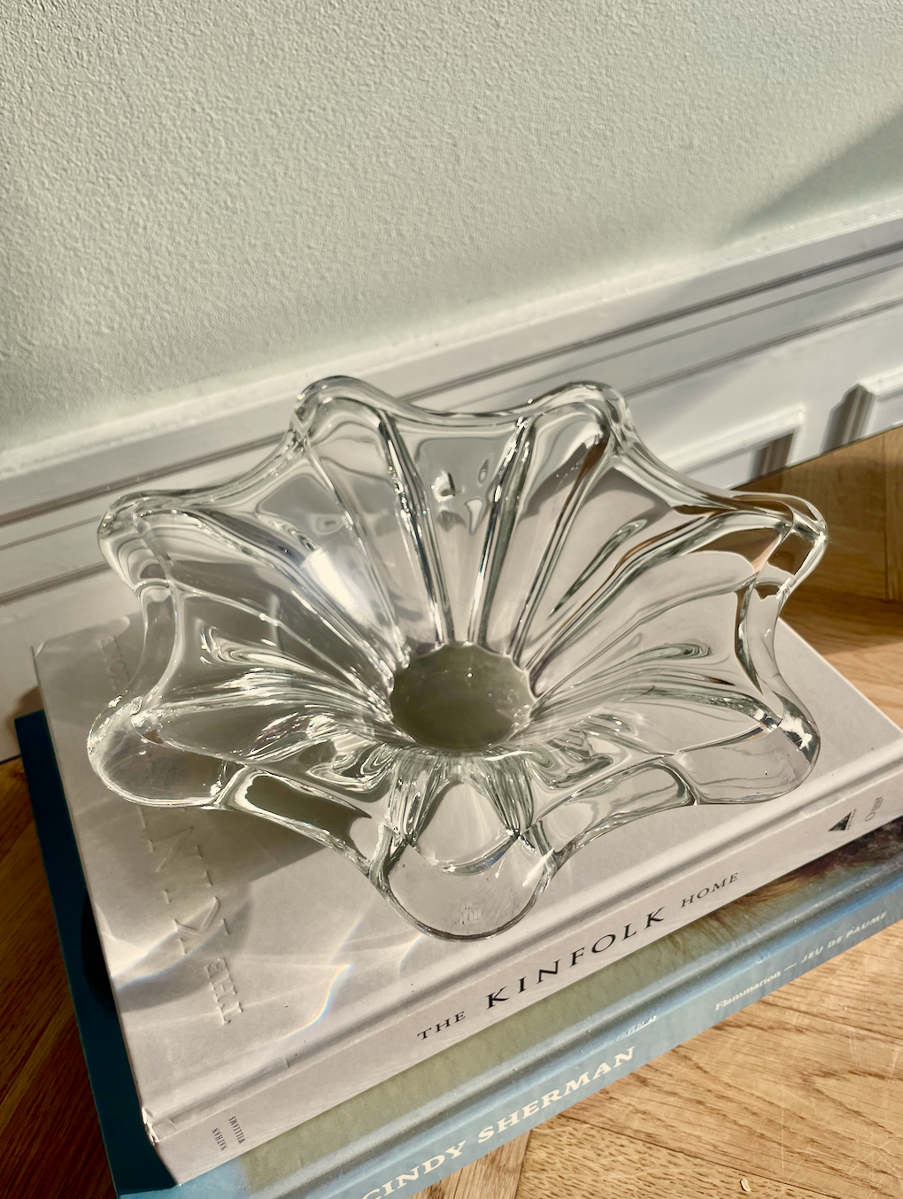 Vintage candy bowl ~ Pink / clear