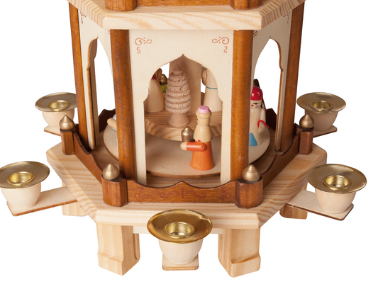 Stor Weihnacht Pyramide / Julekarrusel i træ no. 6