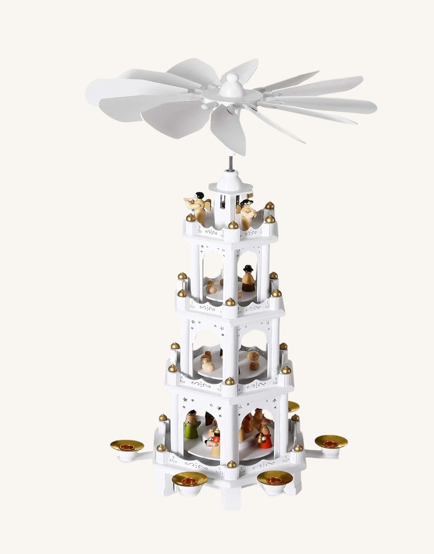 Stor Julepyramide i hvid