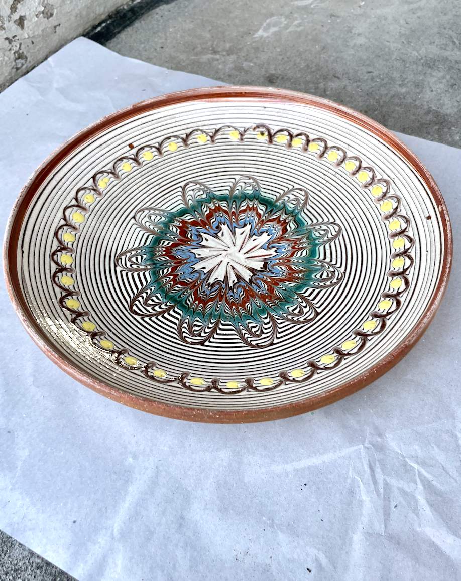 Stort Horezu fad med ophæng no. 1