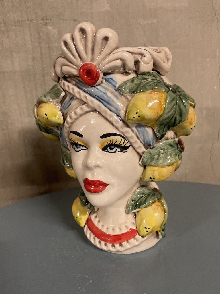 Mini Sultan White | Sicilian head vase