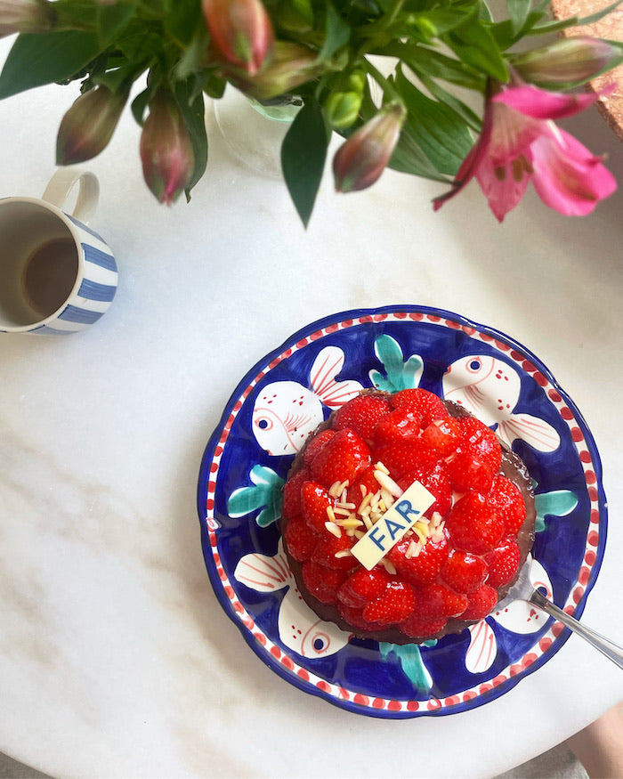 Amalfi håndmalet fad / tallerken  | Fisk