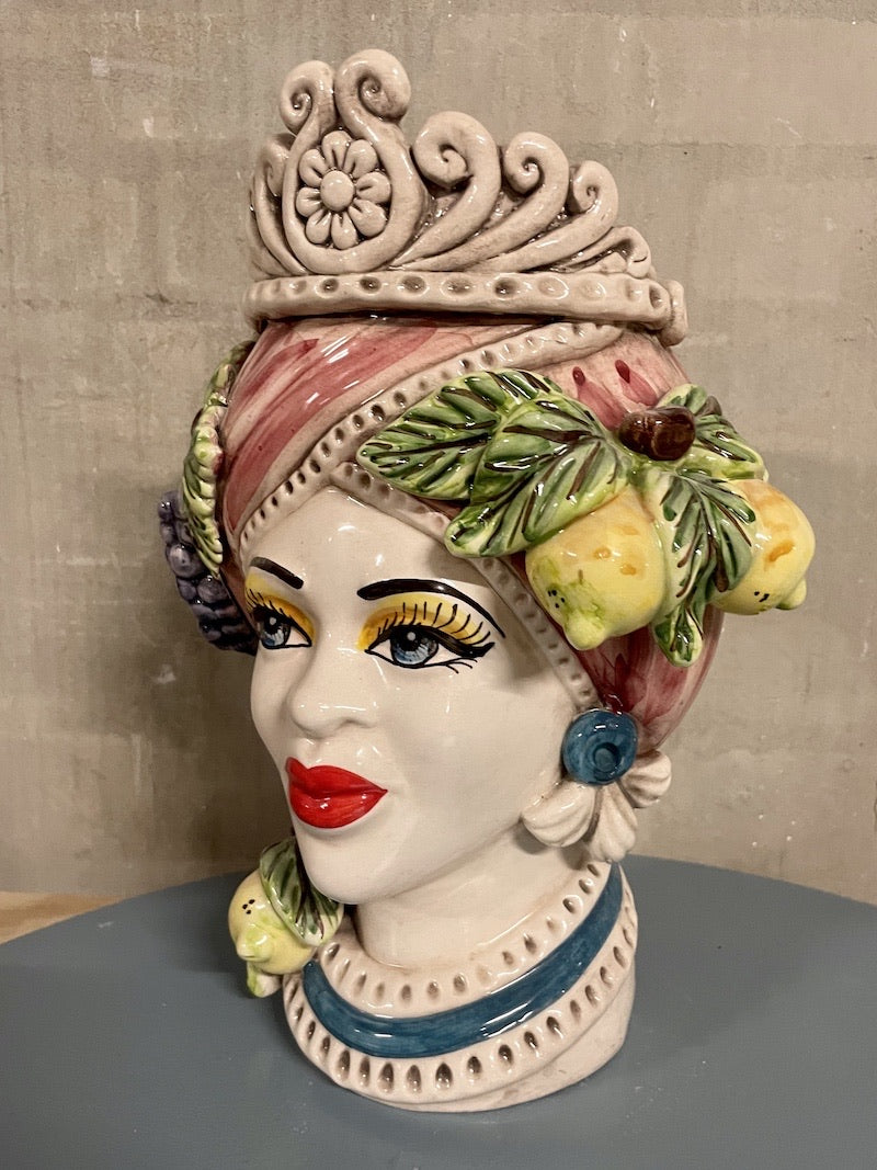 Mini Sultan White | Sicilian head vase