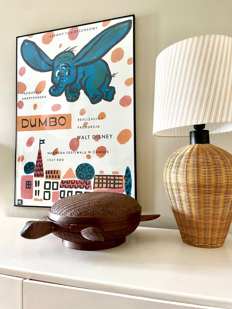 Flettet havskildpadde - opbevaringskurv i mørk flet