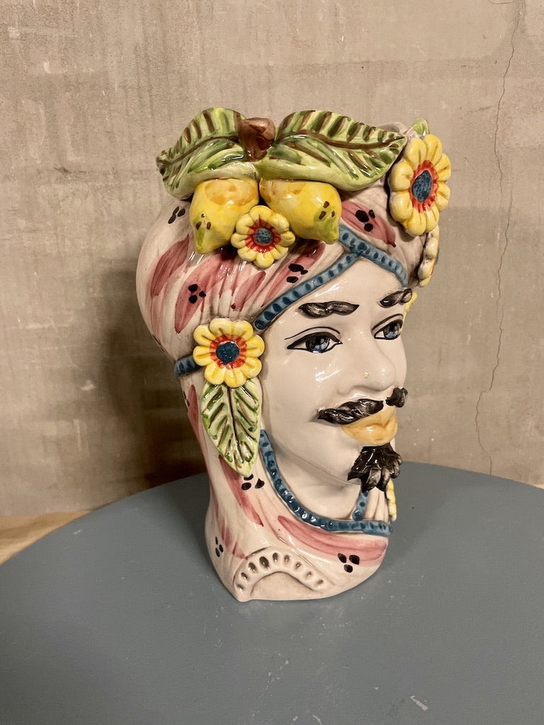 Mini Sultan White | Sicilian head vase