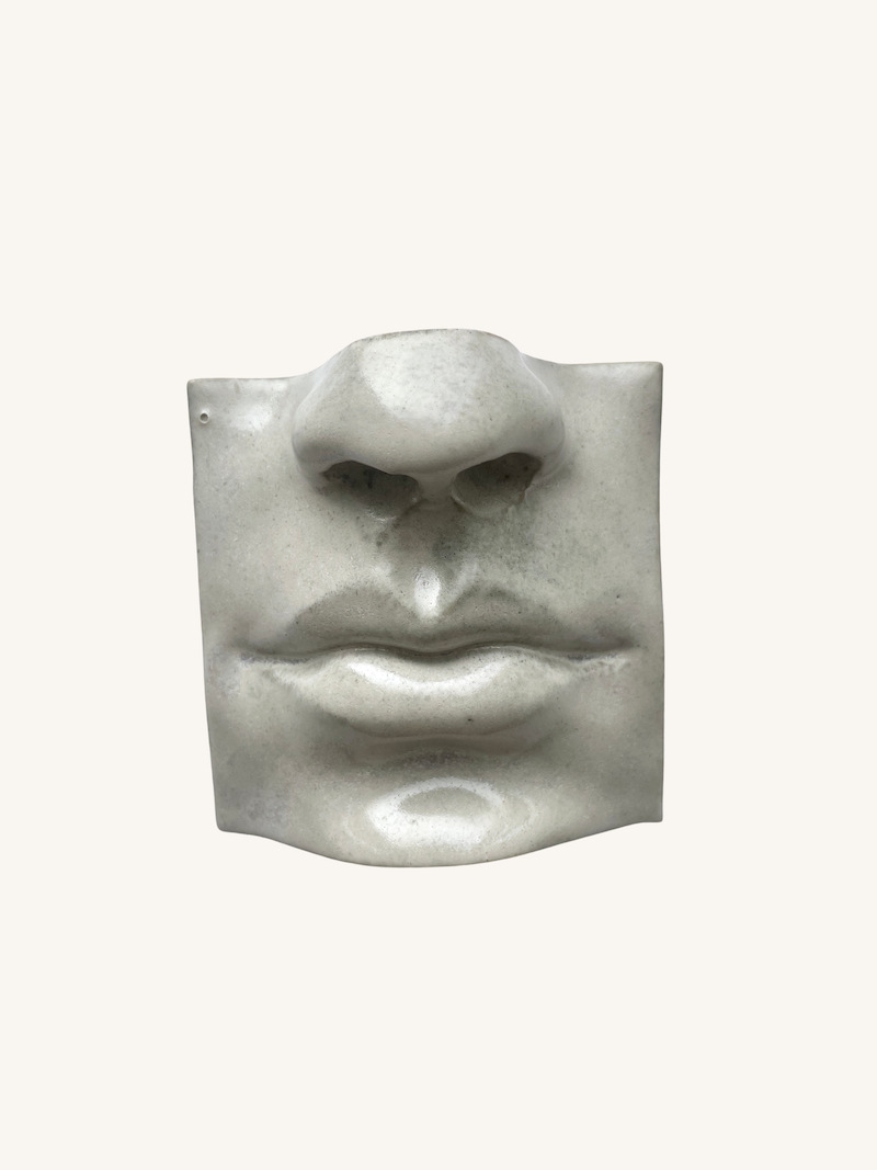 Square Mouth No. 1 Relief | Antique White