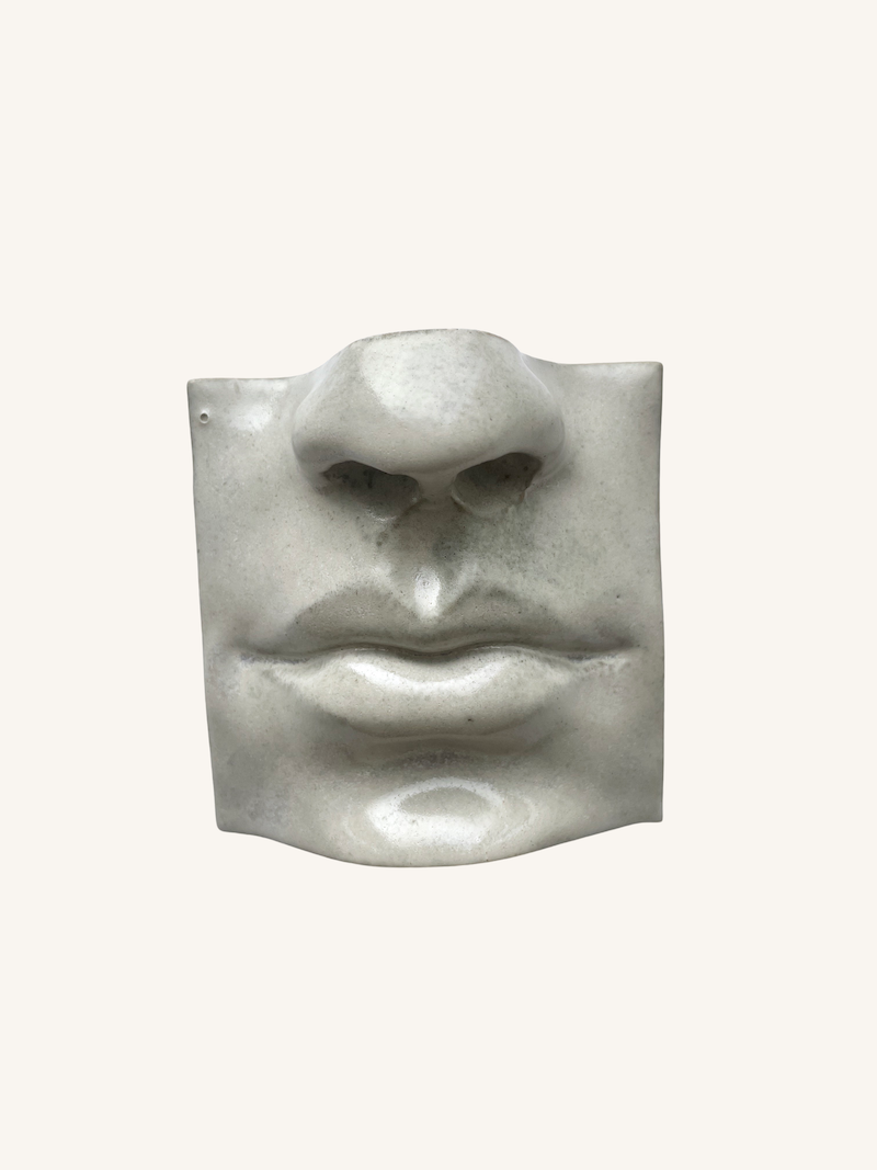 Square Mouth No. 1 vægrelief | Antique White