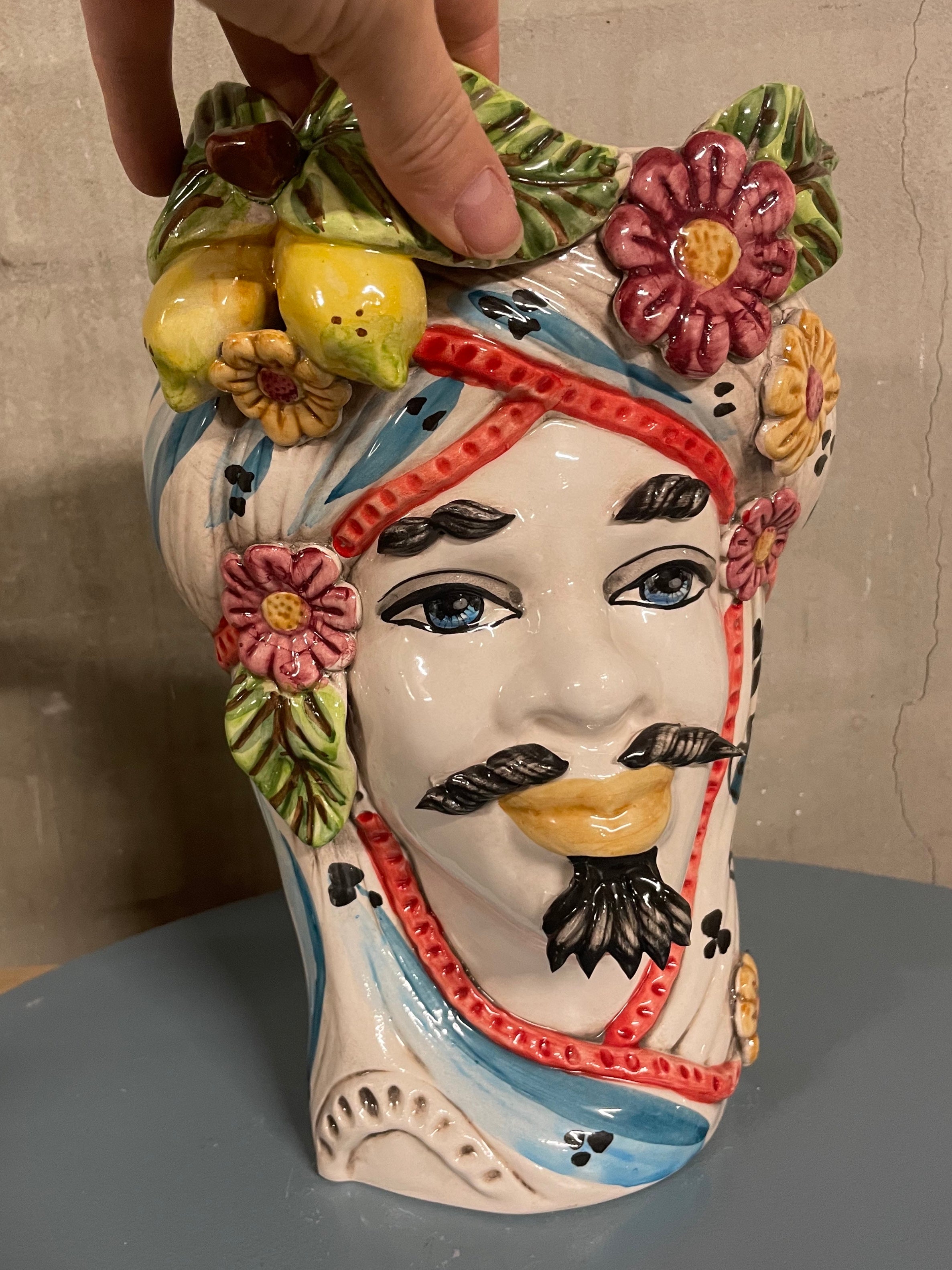 Mini Sultan White | Sicilian head vase