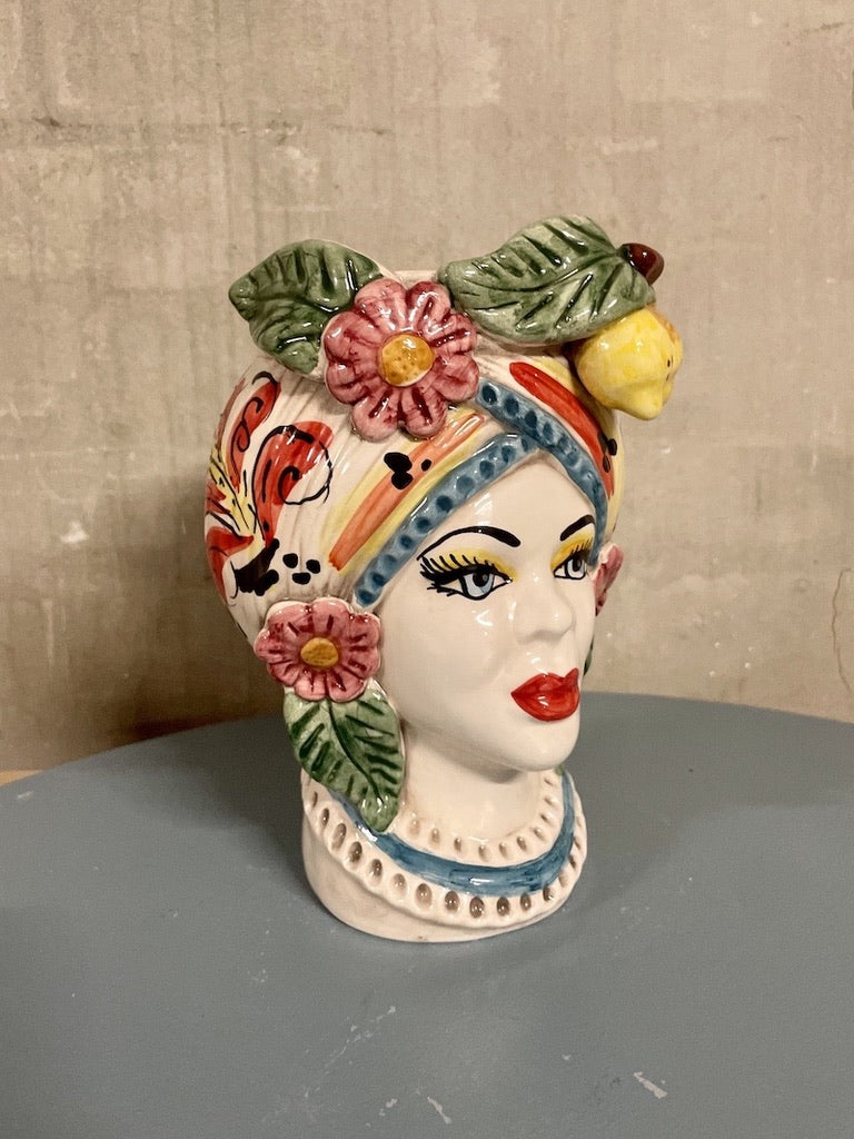 Mini Sultan White | Sicilian head vase