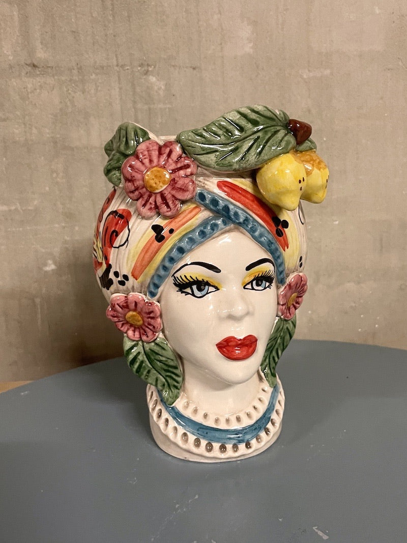 Mini Sultan White | Sicilian head vase