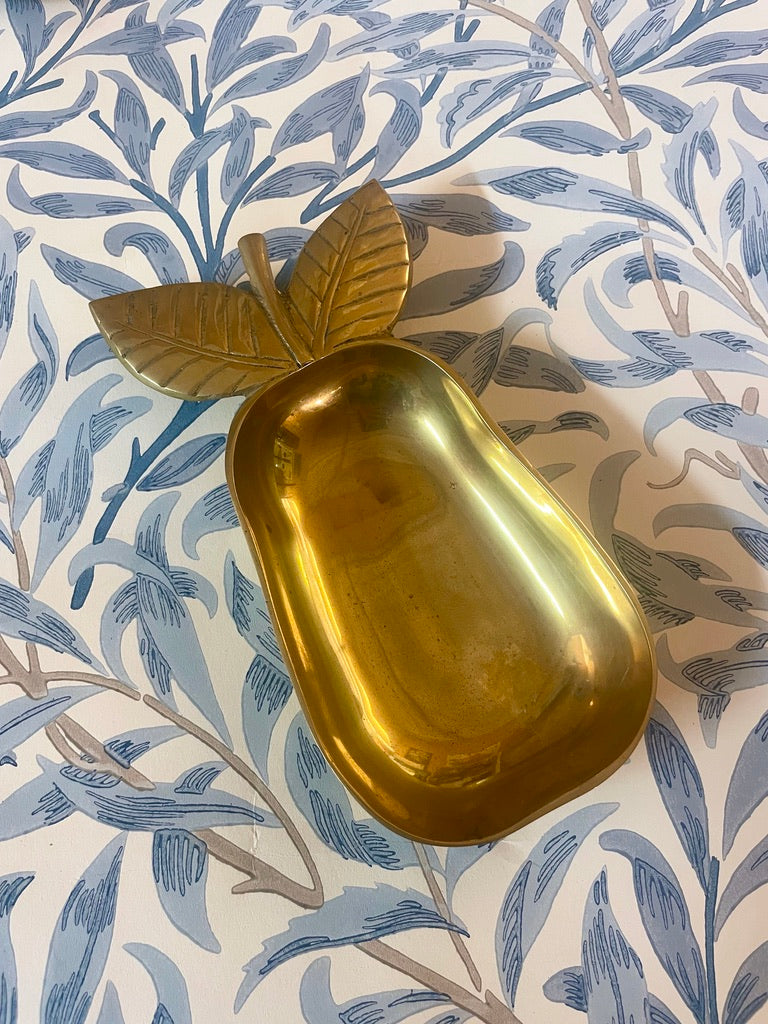 Pæreformet messingskål