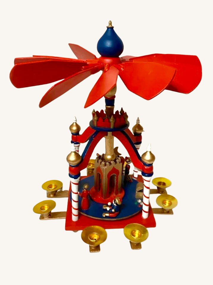 Sjælden vintage Weihnachtspyramide / Julekarrusel no. 16