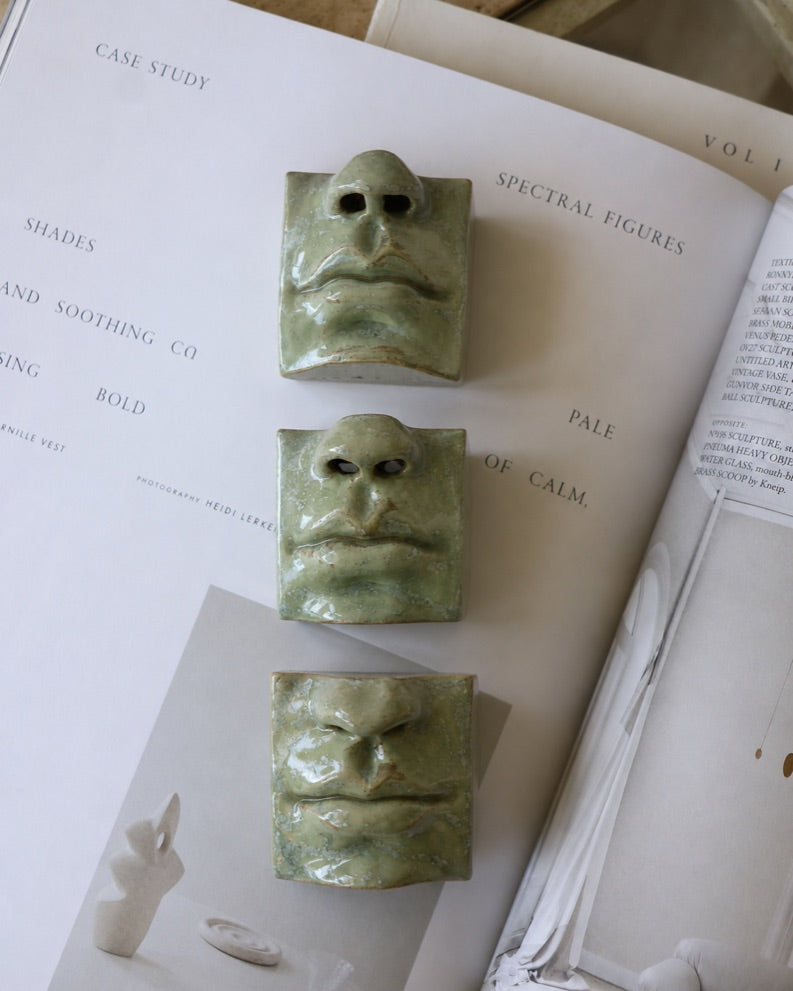 Square Mouth No. 1 vægrelief | Copper Green