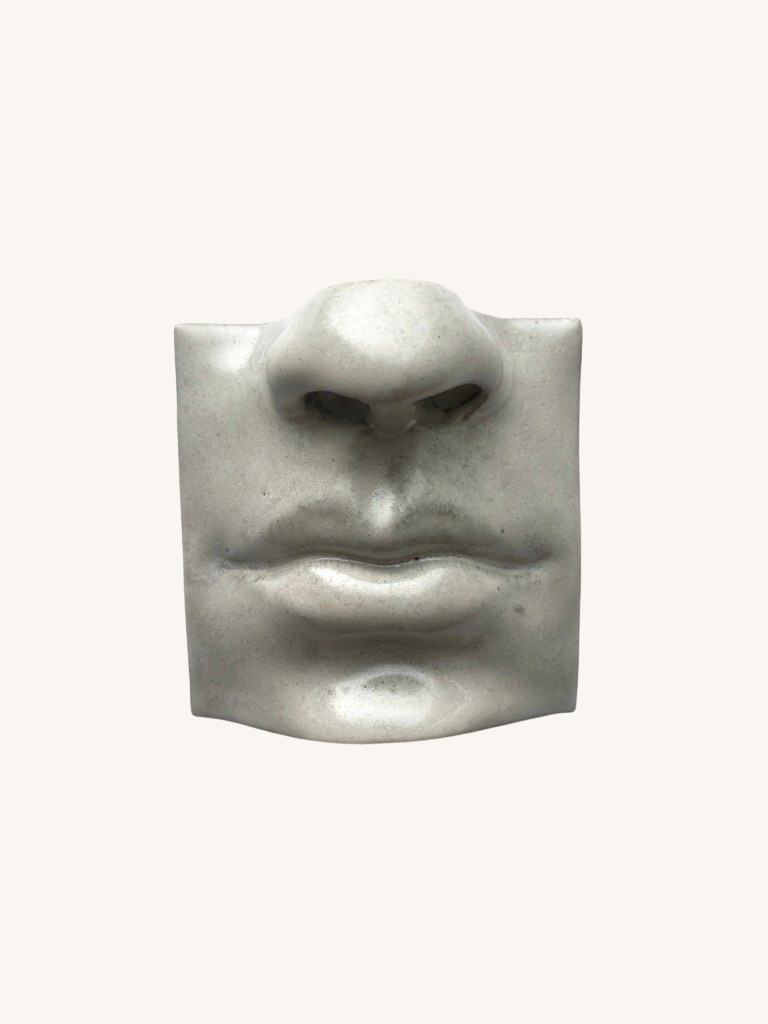 Square Mouth No. 1 Relief | Antique White