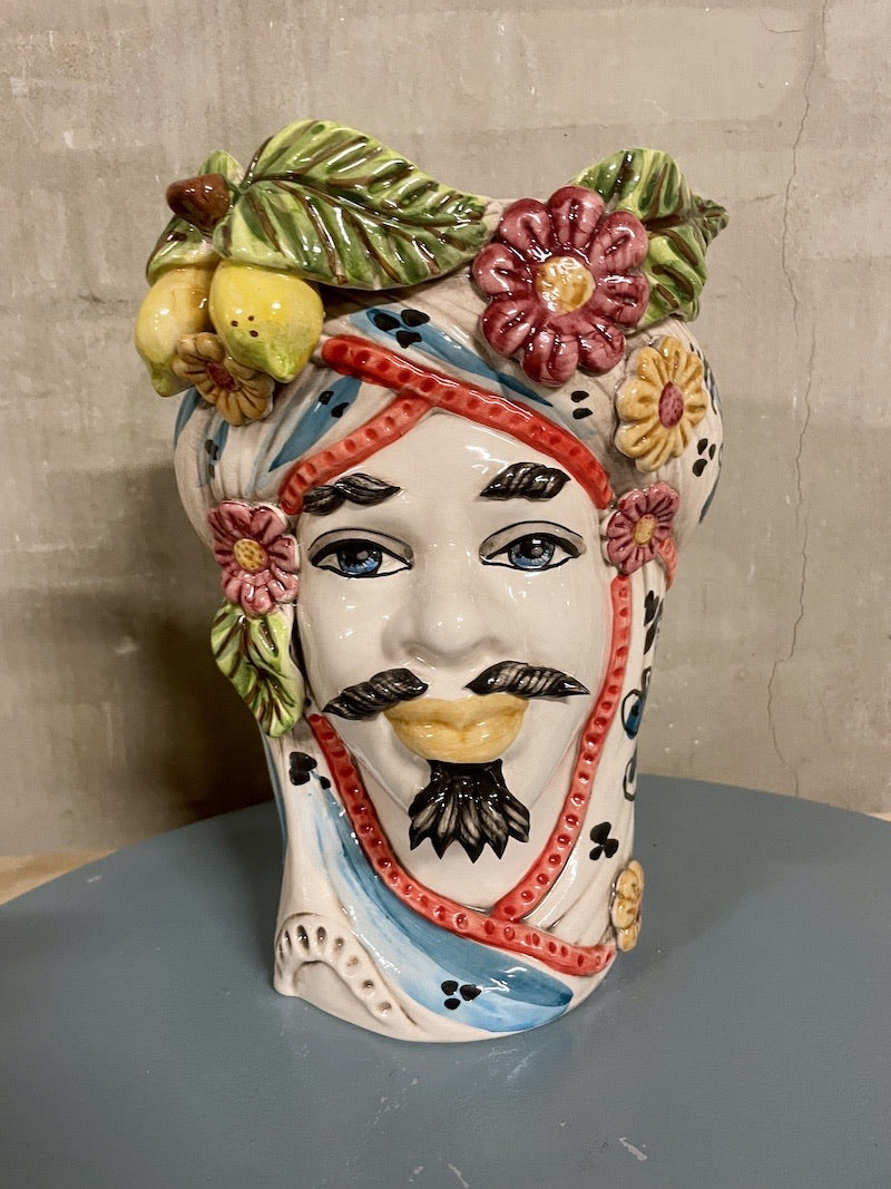 Mini Sultan White | Sicilian head vase