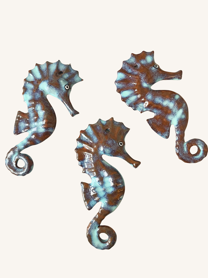 Håndlavet mønstret søhest no. 2 〰️ Vægophæng