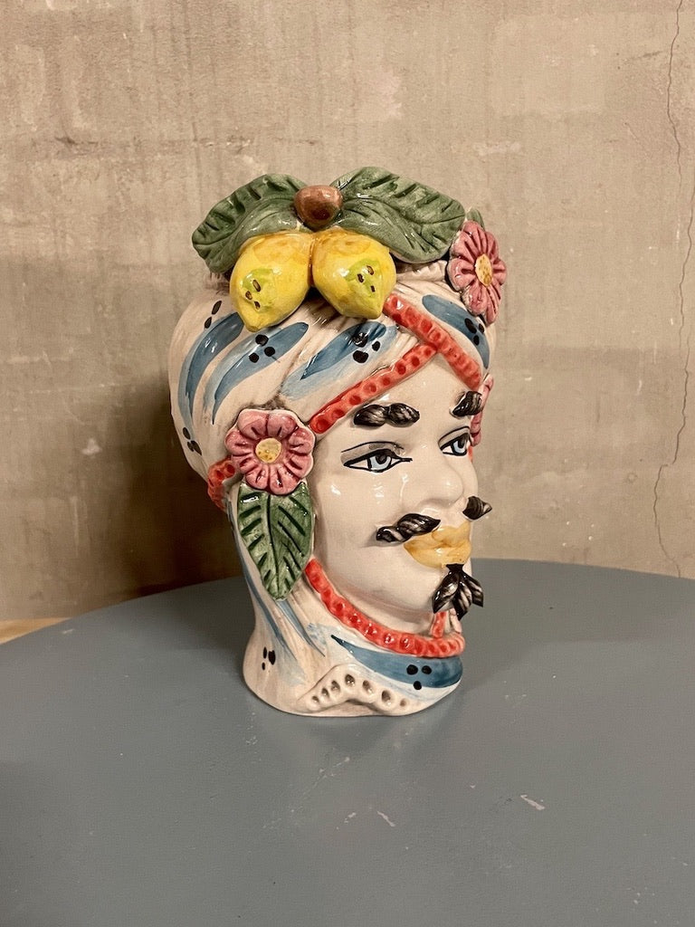 Mini Sultan White | Sicilian head vase