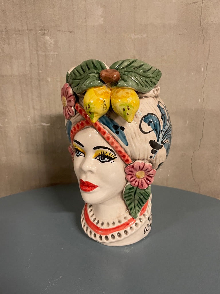 Mini Sultan White | Sicilian head vase