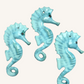 Handmade Seahorse Turquoise ~ Wall hanging