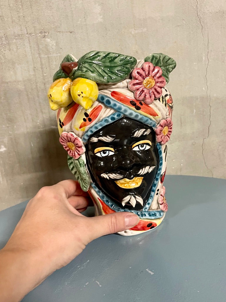 Mini Sultan White | Sicilian head vase