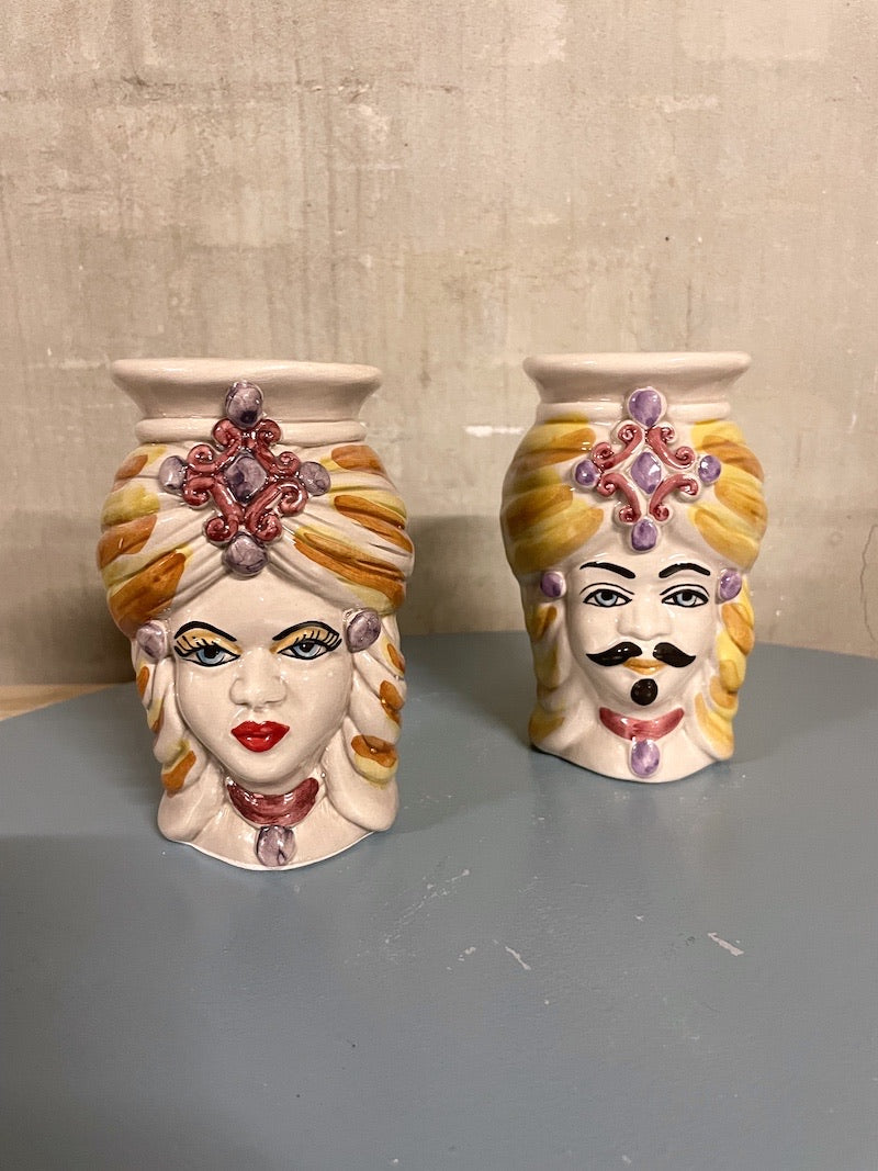 Mini Sultan White | Sicilian head vase