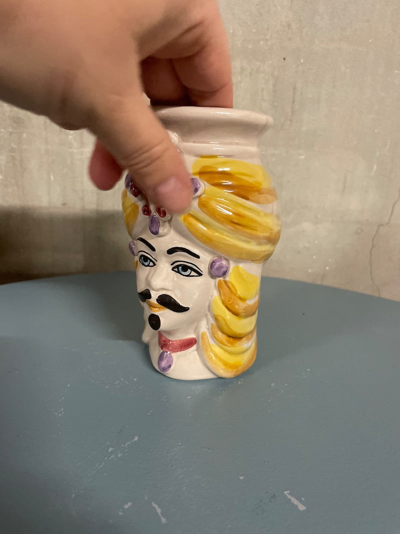 Mini Sultan White | Sicilian head vase