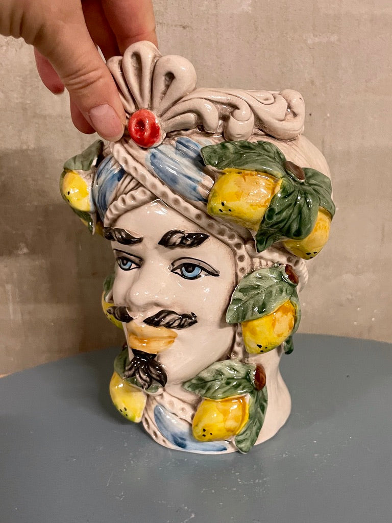 Mini Sultan White | Sicilian head vase