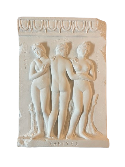 Vægrelief af de tre gratier