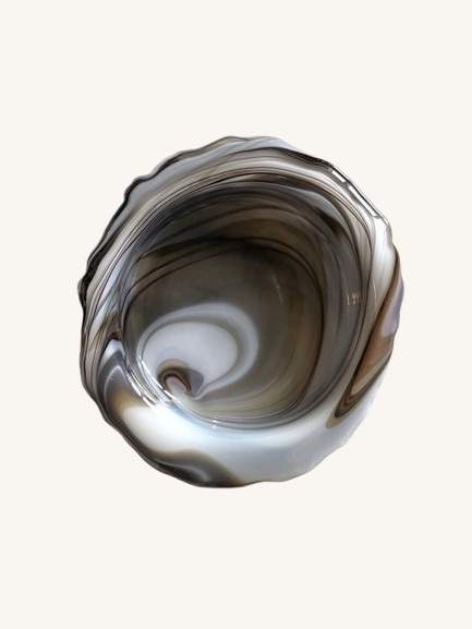 Sjælden mundblæst glasskål fra Holmegaard no. 1