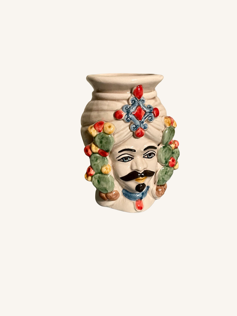 Mini Sultan White | Sicilian head vase