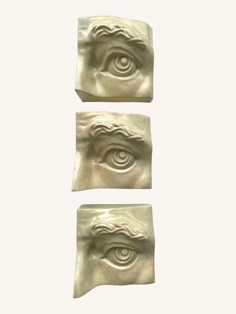 Square Eye Right vægrelief | Crystal Green