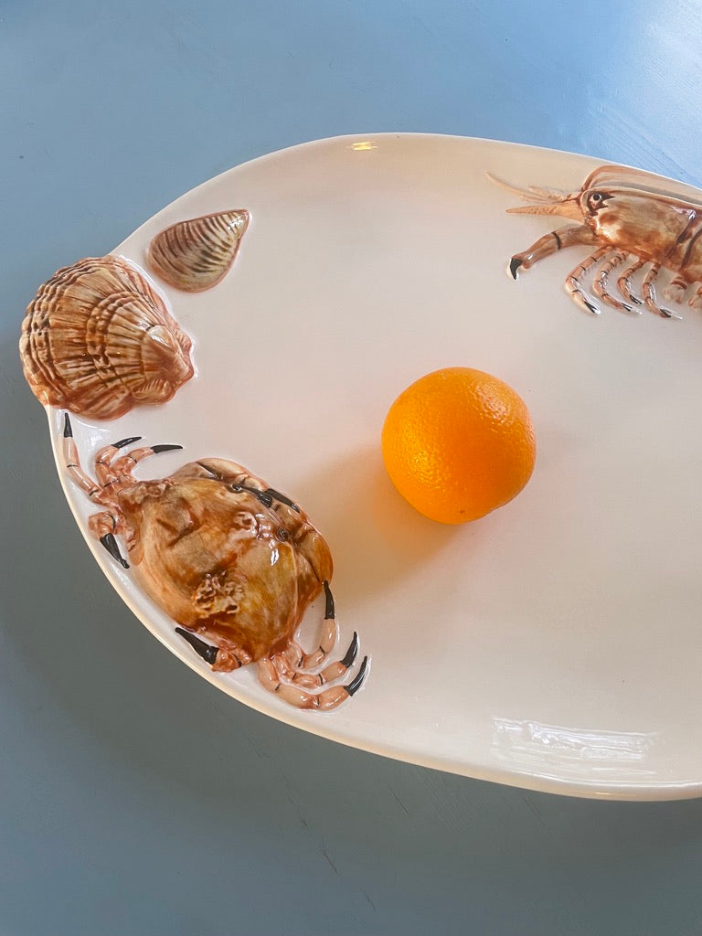 Stort originalt skaldyrsfad fra 1980’erne