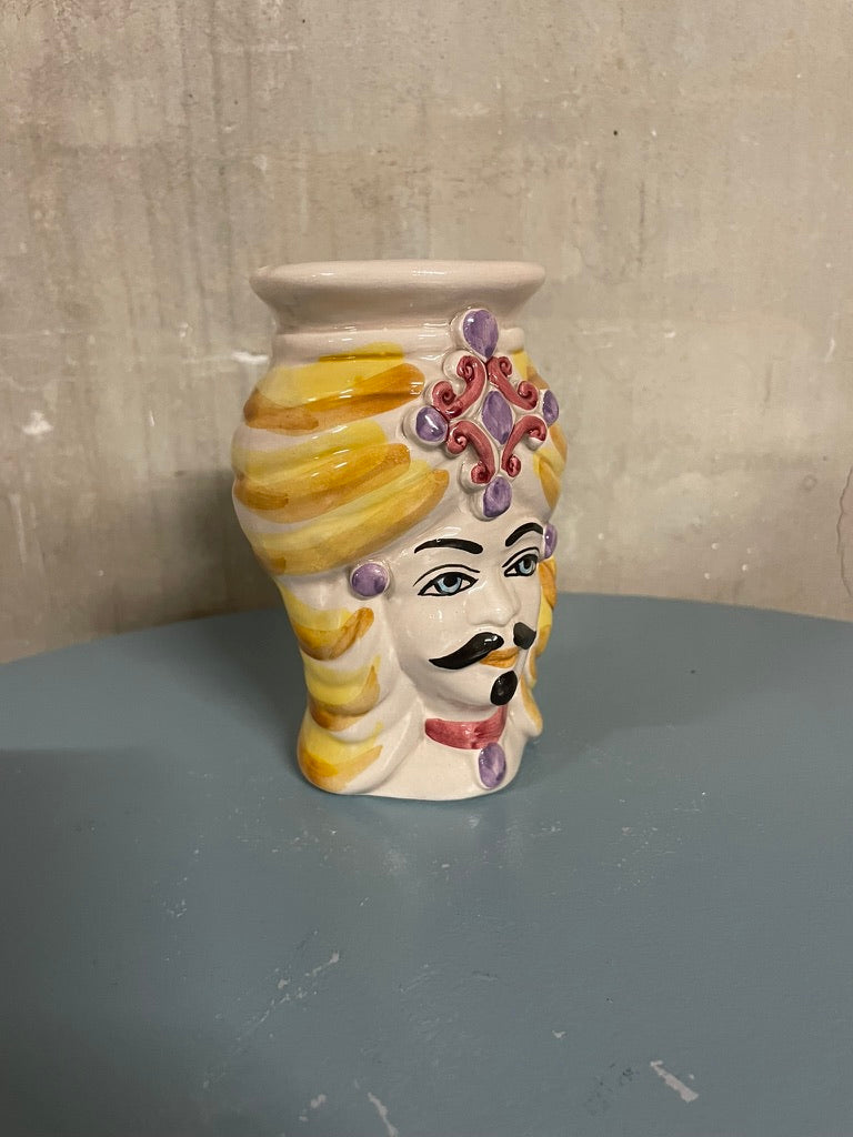 Mini Sultan White | Sicilian head vase