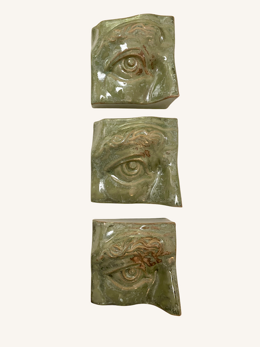 Square Eye Left Relief | Copper Green