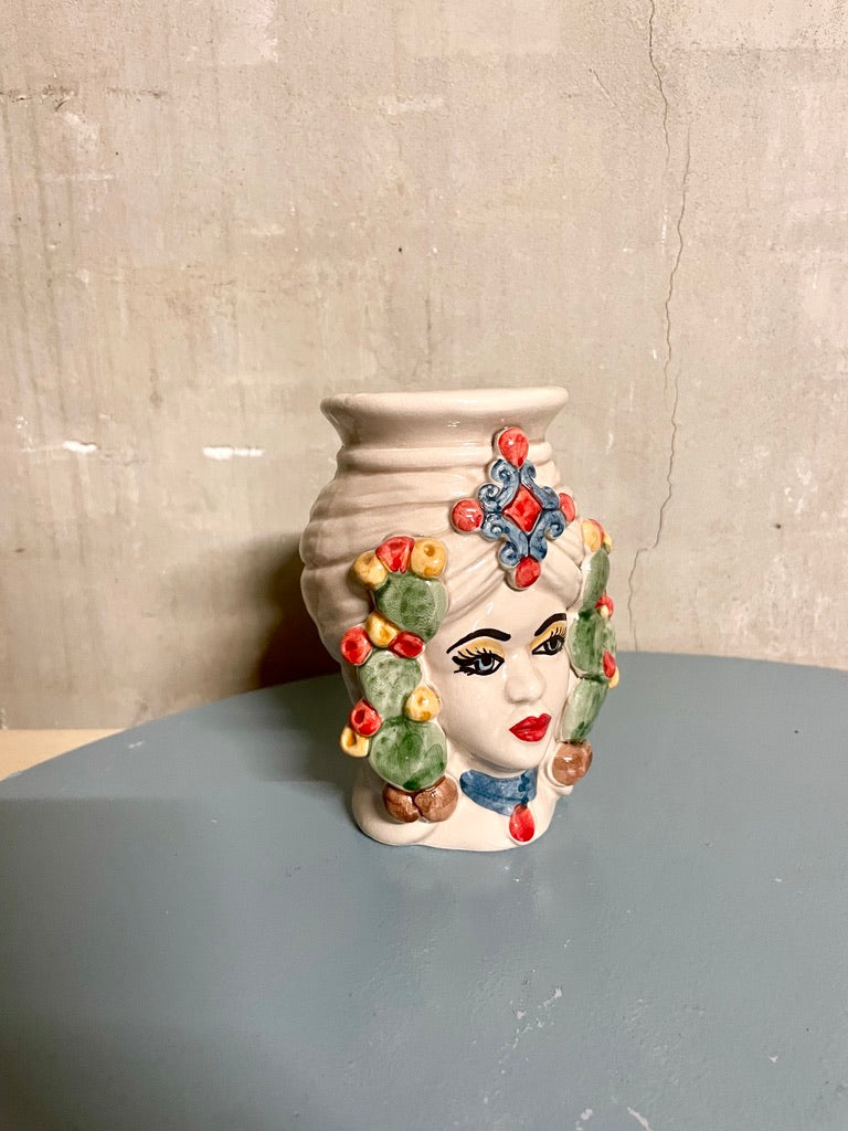 Mini Sultan White | Sicilian head vase