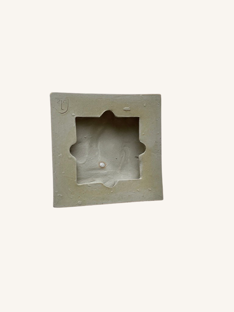 Square Mouth No. 1 Relief | Antique White