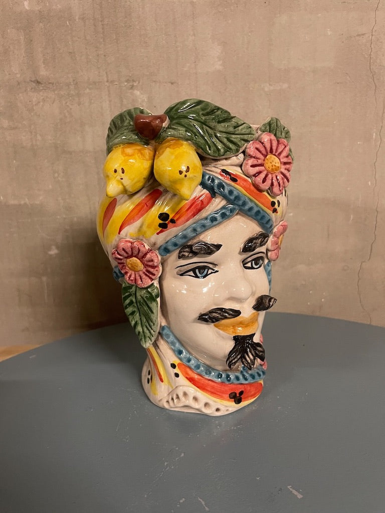 Mini Sultan White | Sicilian head vase
